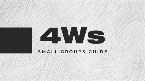 ccf 4ws tagalog version|4Ws Small Groups Guide .